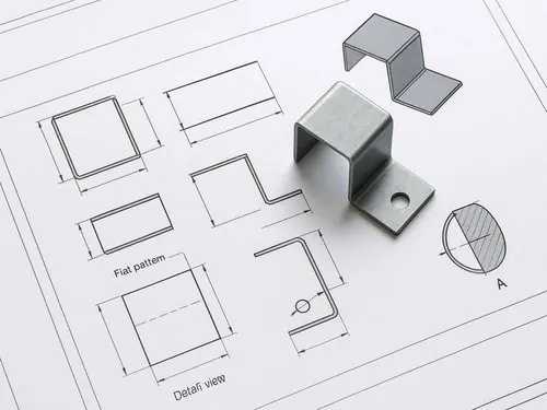 Technical Bracket Drawing